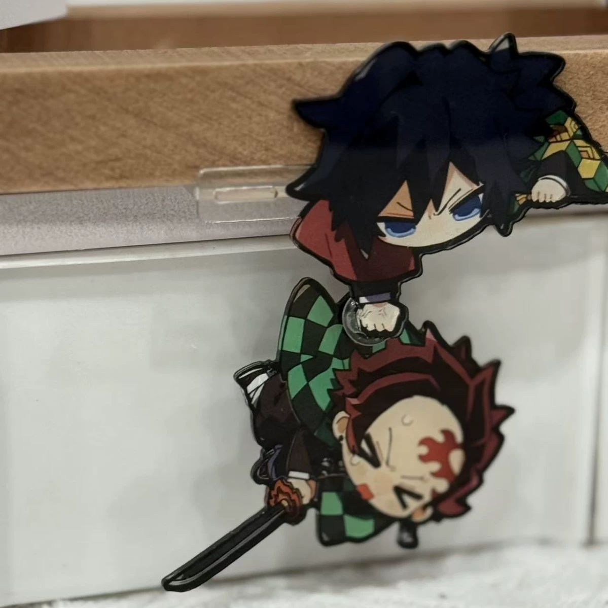 Новая модель по «Истребителю демонов» (Kimetsu no Yaiba): Танжиро, акриловая фигурка в сидячей позе, стойка-табличка, подвесной сувенир, коллекционный подарок, ручная работа