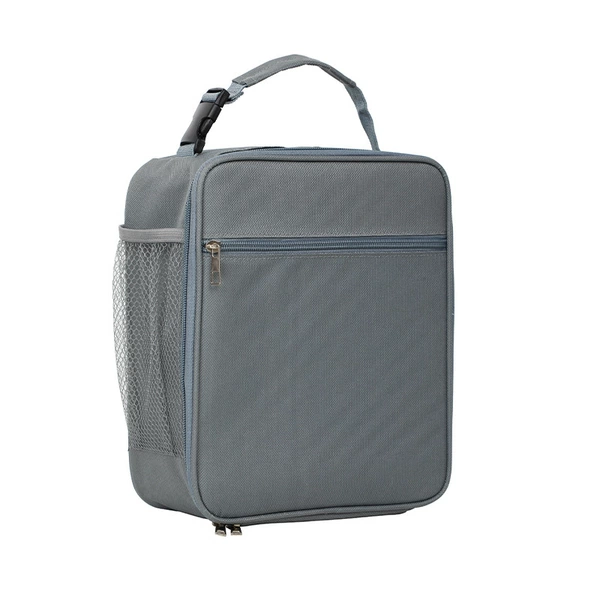 600D solid color handle bento packet gray