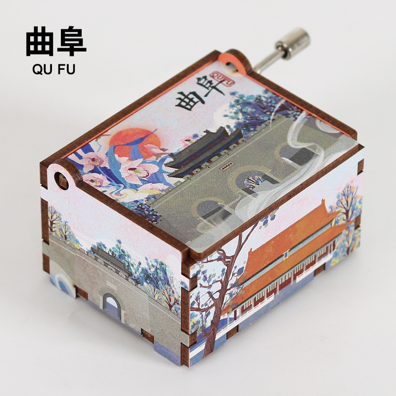 オリジナル厦門福州西安成都青島重慶手揺オルゴール音楽鈴音楽箱旅行記念品|undefined