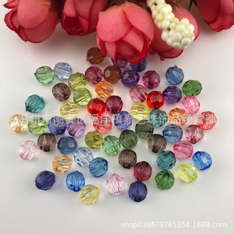 Transparent acrylic beaded bracelet handmade