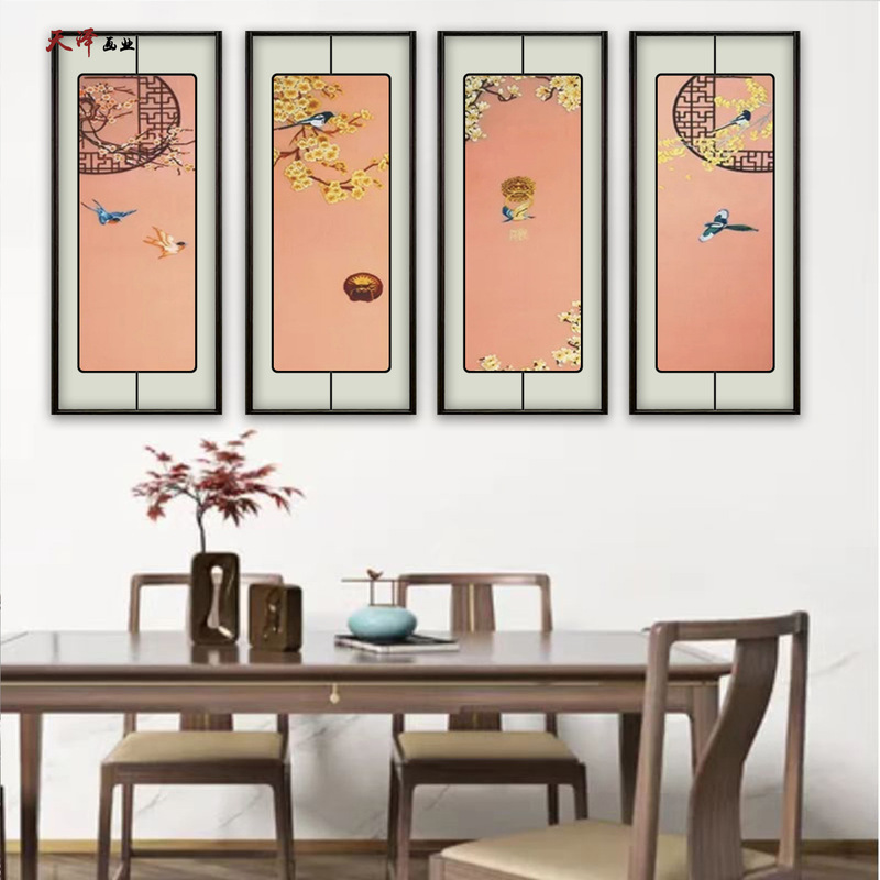 National tide National style landscape quadruple embroidery decorative painting Suzhou embroidery hanging painting wall decoration living room hotel Hotel Hotel background decoration National tide National style landscape quadruple embroidery decorative painting Suzhou embroidery hanging painting wall decoration living room hotel Hotel Hotel background decoration