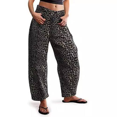 eBay Western and European Autumn Women's Loose Mid-rise Tapered Jeans 16848