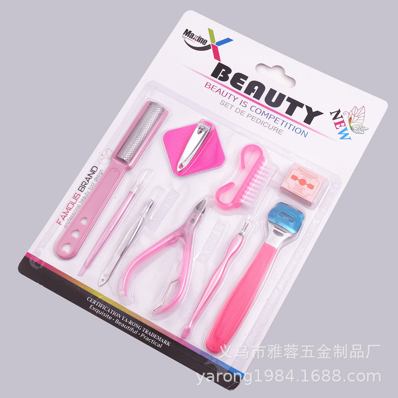 Multi-especificación de la tarjeta de succión de cortadora de uñas, cortadora de uñas, pinzas de piel muerta, archivos de uñas, herramientas de manicuría, tarjeta de succión de color