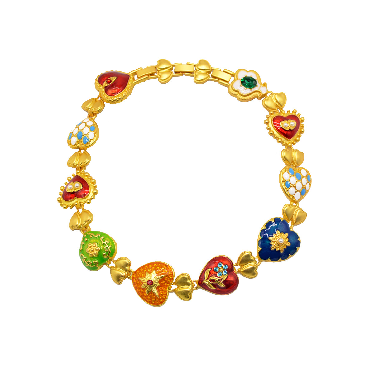 Women's Gender Plating Design Vintage Style Choker Leaves Heart Shape Flower Alloy Plating Women's Necklace