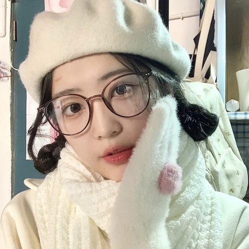 Cool tea color nearsighted glasses frame student bare face magic flat glasses small fresh glasses can match high and low degree frame glasses