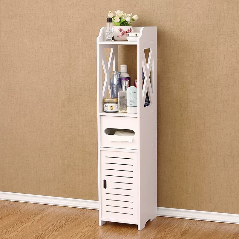Bathroom storage cabinet clip-in storage rack bathroom large capacity multi-layer storage rack toilet floor storage cabinet
