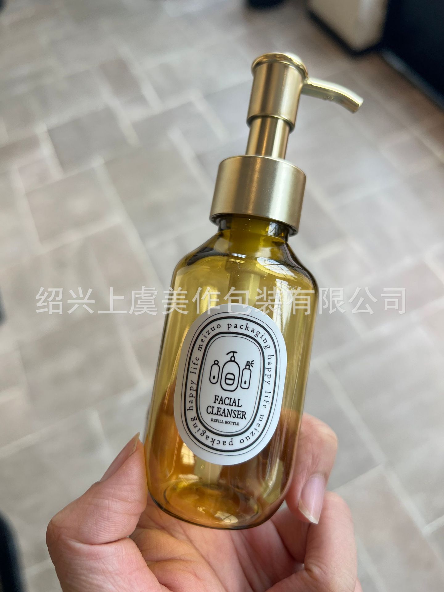 Sen verde protector de luz natural viento tipo tapa de tornillo botella de reemplazo de loción de gran capacidad 500ml champú acondicionador de cabello baño