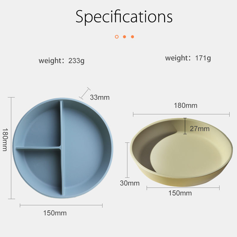 Silicona bebé alimentación ventosa tazón con cuchara y tenedor