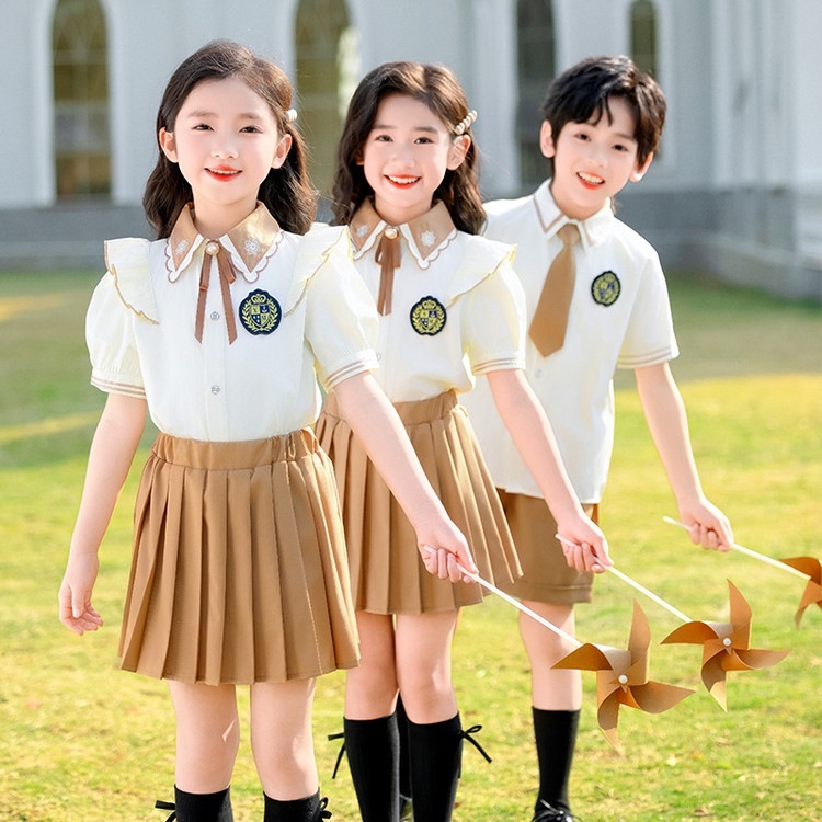 小学生校服夏装大合唱服幼儿园服舞台服夏季班服儿童61表演出服