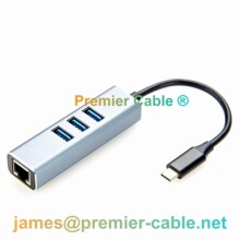 Type-C�DRJ45ǧ�׾W����3��USB3.0�Uչ�]USB-C�๦�ܼ������W�j