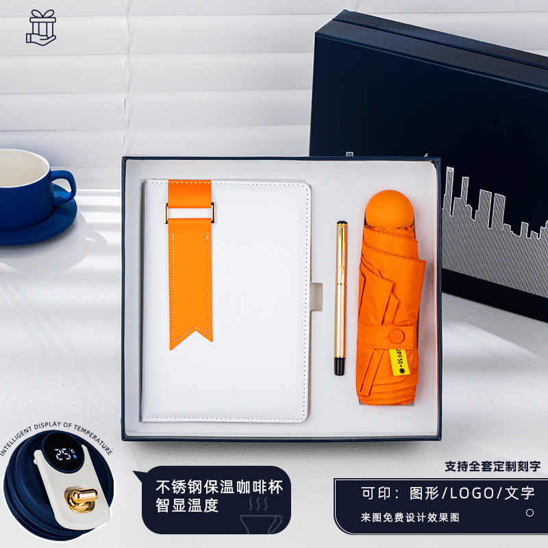 Lápiz plateado con hebilla naranja DD 6 paraguas