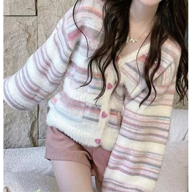 24 invierno Puyuan agua dulce dulce otoño nueva camiseta de la niña usar amor colorido