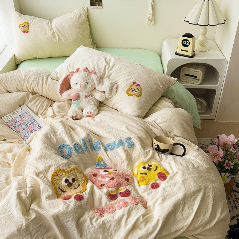 Soft Nordic Style Bedding Duvet Cover Set Breathable Hypoallergen_voghion.com