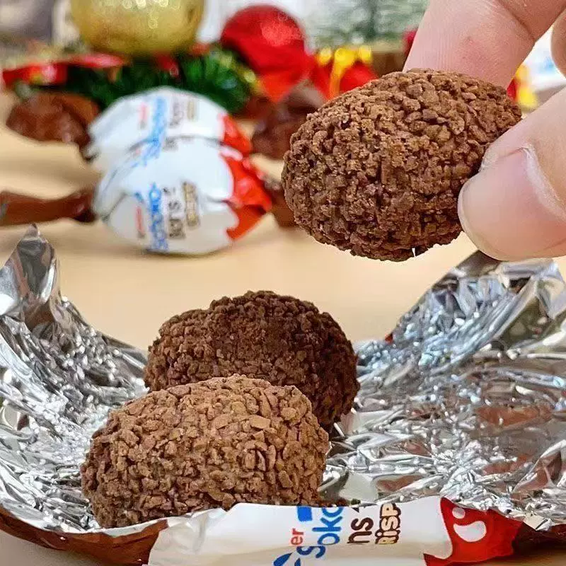 Хрустящие шоколадные шарики (Kinder) 22,4 г, молочный и какао, хрустящая вафля