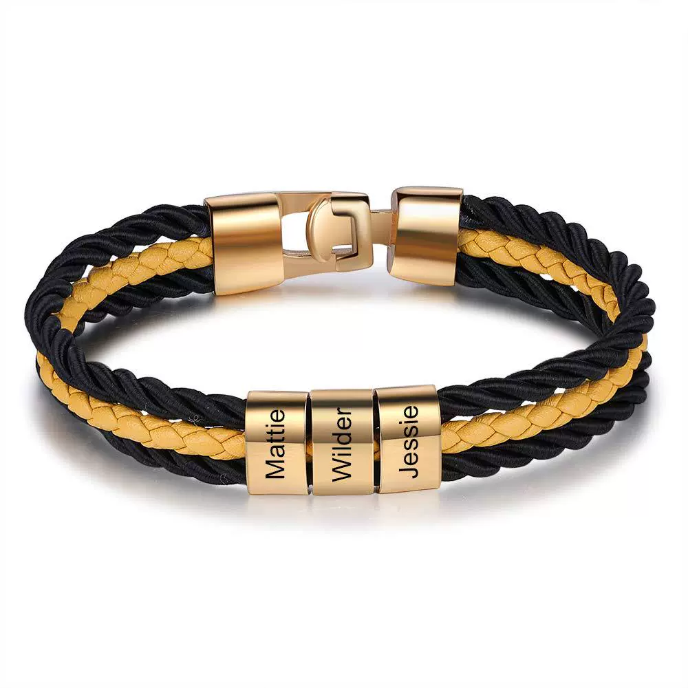 Black bracelet stainless steel
