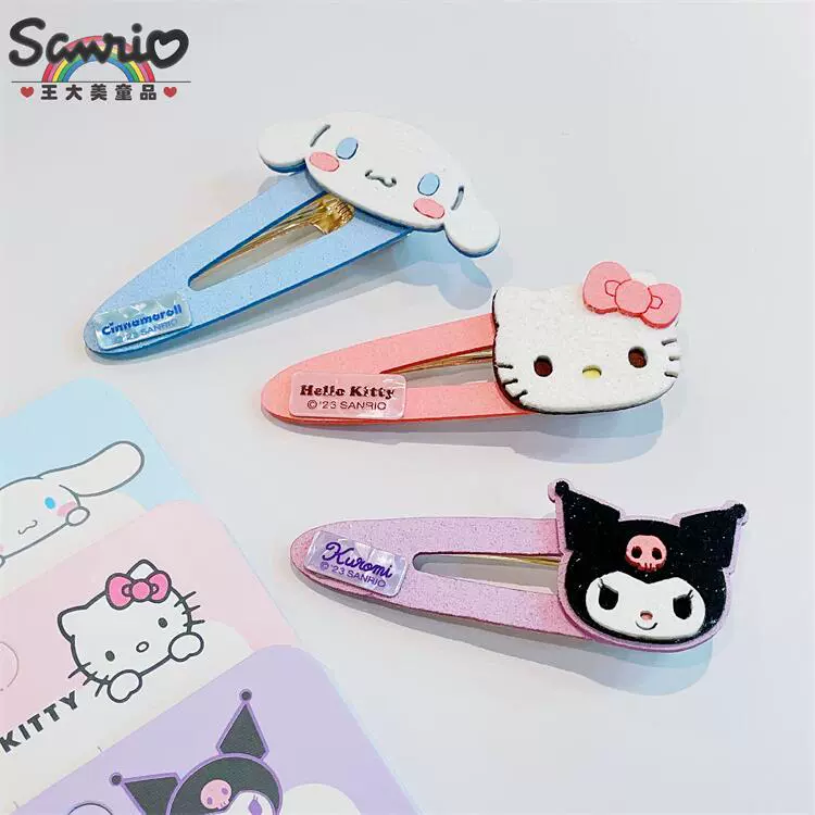 Hello Kitty, настоящий детский аксессуар для волос, милая высококачественная заколка для волос, челка
