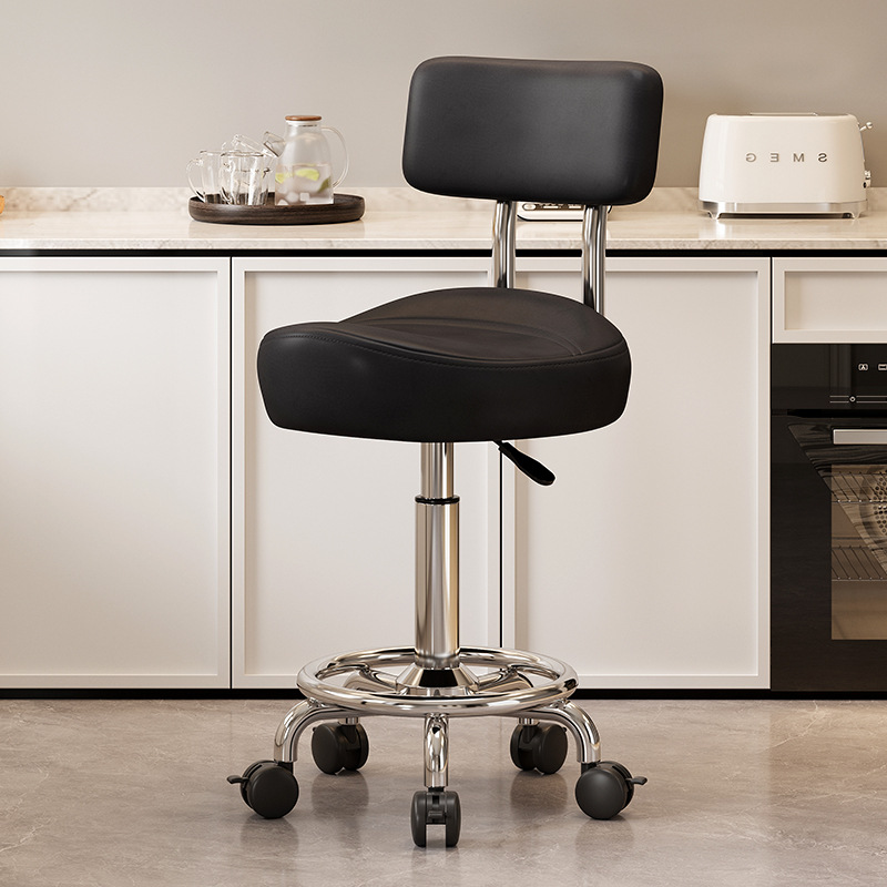 Mover la silla de la barra de elevación cómoda silla de peluquería cocina silla giratoria respaldo de la recepción caja registradora gran taburete silla de montar