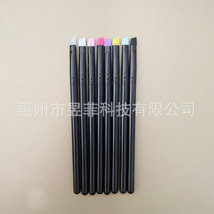 Manufacturer [Patent Authorization] Ready-Made Wide Silicone Oblique Head Brush with Large Glitter Eye Shadow Stick, Silicone Eyebrow Brush