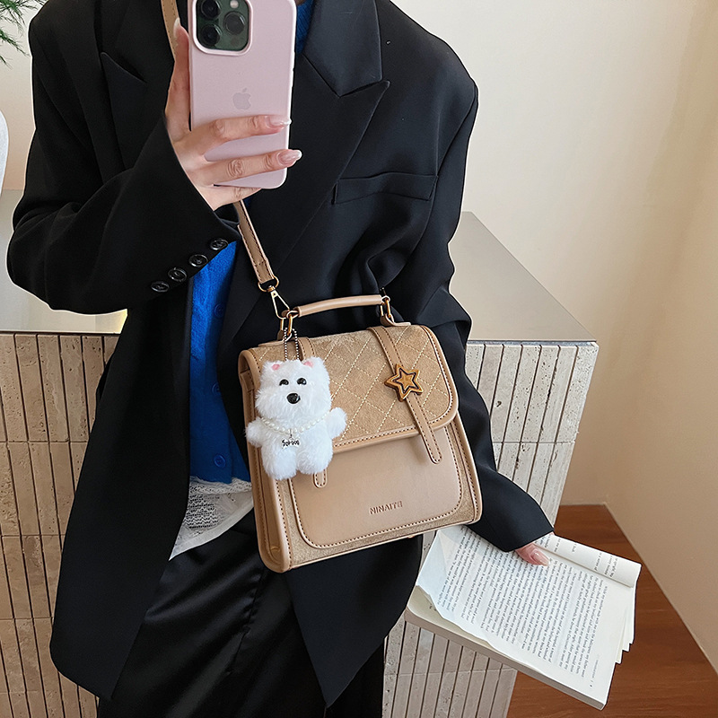 跨境女包秋冬新款复古磨砂星星双肩包高级感学院风少女多用小背包|undefined