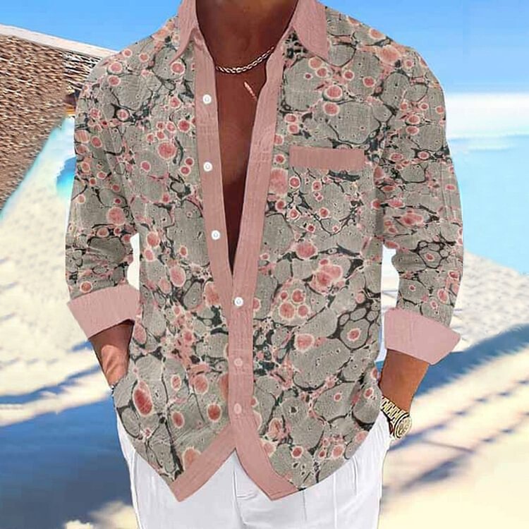 Elastic Bamboo Knit Elastic Bamboo Knit Aliexpress European and American Cross-Border Men's Spring and Autumn Casual Long-Sleeve Shirt Cardigan Single-Breasted Elastic Bamboo Knit Elastic Bamboo Knit Aliexpress European and American Cross-Border Men's Spring and Autumn Casual Long-Sleeve Shirt Cardigan Single-Breasted