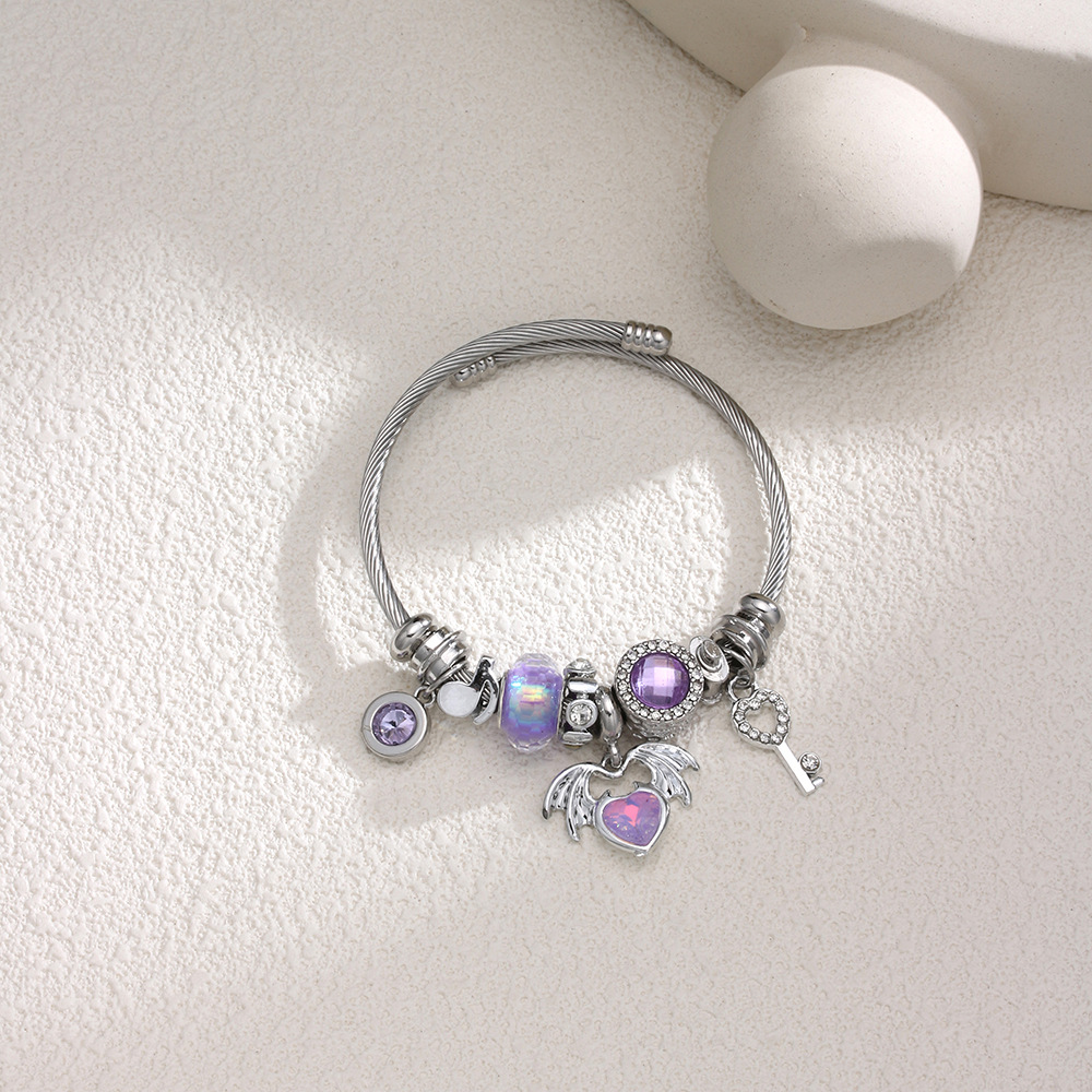 Pulsera de amor de ángel púrpura