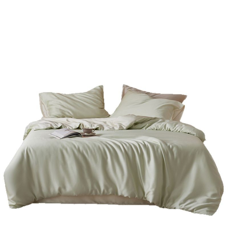 Tencel Bedding Set Four Piece Solid Colour Lyocell Duvet Cover_voghion.com