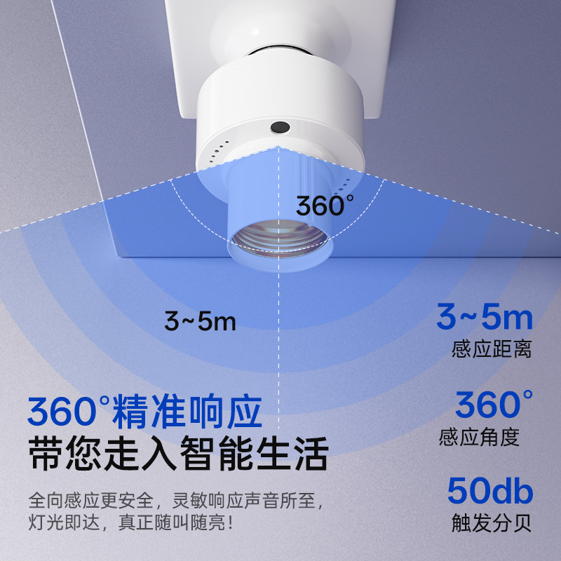 家用E27遥控灯头智能定时无线通用螺口免布线智能语音|undefined