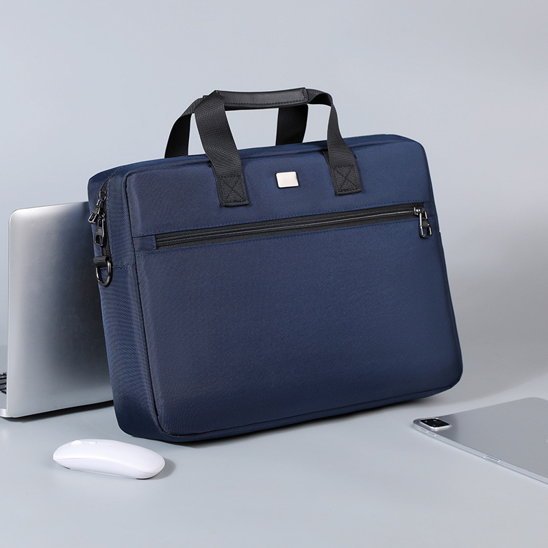 2025 New Business Computer Bag Lightweight Large Capacity Single Shoulder Solid Color Laptop Bag Portable Multifunctional Briefcase