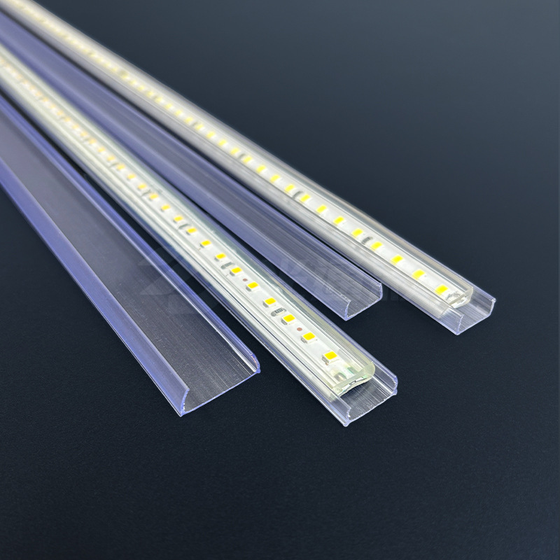 LEDライト固定カードスロット付シンプル透明ソフトライトストリップu型丸型スリーブライトスロットPVCプラスチックカードスロット|undefined