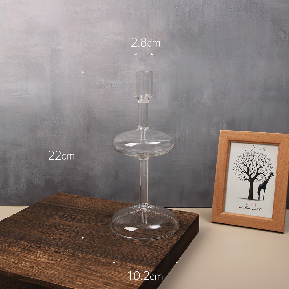 Candelaria de cristal moderna europea simple para el hogar accesorios de boda candelabros decoración para el hogar candelabros de vidrio al por mayor
