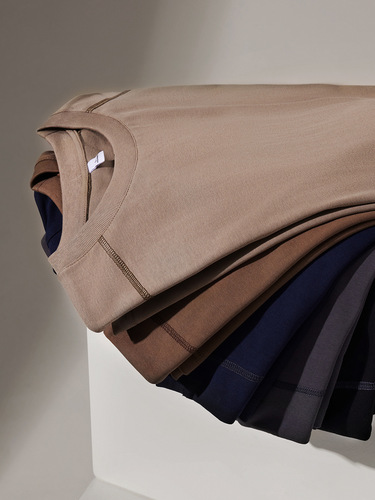 250g Pure Cotton Men's Summer Casual Loose Fit American Style Heavyweight T-Shirt with Ribbed Collar, Trendy Brand T-Shirt