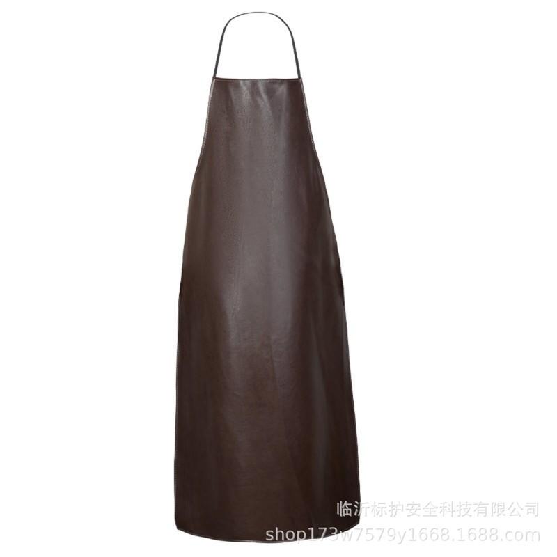 ケータリング用防水・耐油ソフトレザーエプロン、女性用食堂キッチン白作業服、男性用シェフ食品工場エプロン|undefined