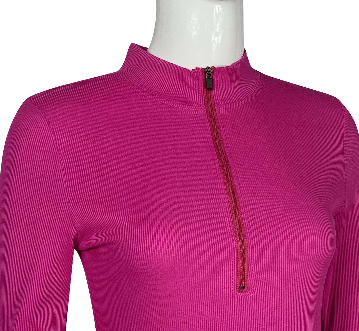 Ribbed Long Sleeve Bodysuit With Front Zipper - Stretchy Soft Fabric For Women, Seamless Layering Top, Comfortable Casual And Night Out Jumpsuit_ecoleips.com