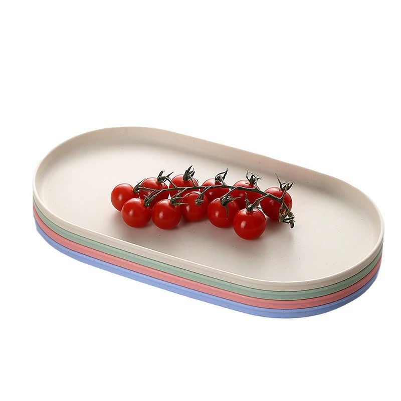 Cross-border Ins style tray oval simple snacks and snacks plastic meal tray home jewelry storage tray wholesale