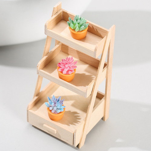 Simulation succulent small pot plant DIY micro-landscape decorative desk ornament accessory doll