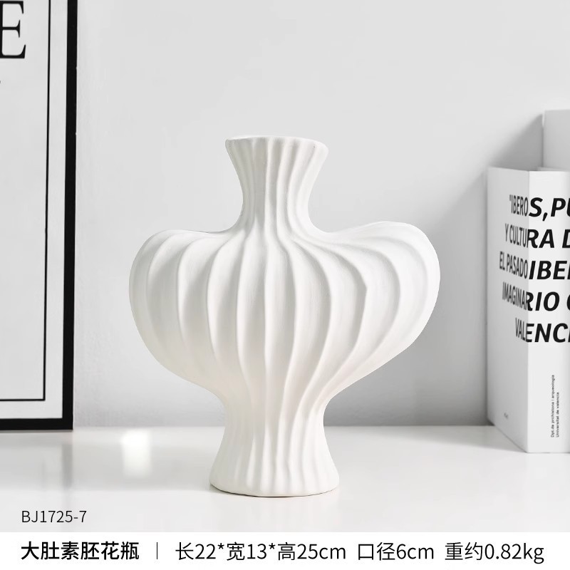 わびさびスタイルのセラミック花瓶アート装飾品ライト高級ハイエンドリビングルームモデルルームダイニングテーブル装飾花瓶花容器|undefined