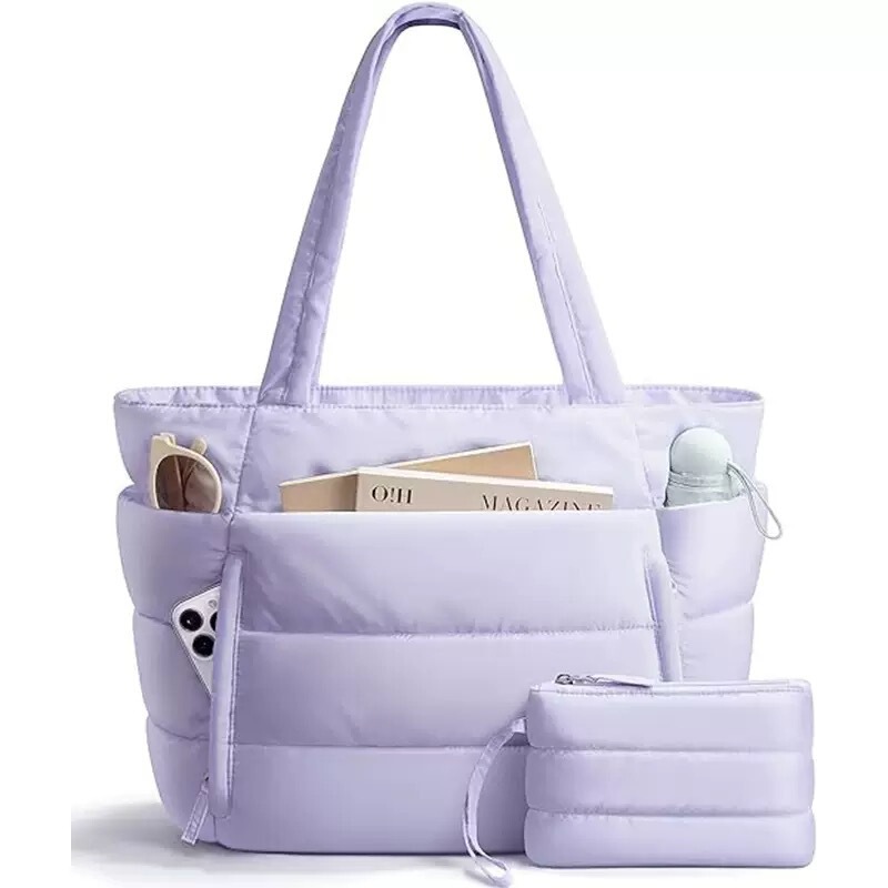 Popular cross-border Amazon trendy women's quilted handbag, multi-compartment tote bag, travel short-distance luggage bag wholesale Popular cross-border Amazon trendy women's quilted handbag, multi-compartment tote bag, travel short-distance luggage bag wholesale