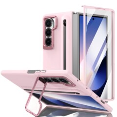 Samsung ZFold7 携帯電話ケース、一体型ペンスロット、ペンシェルフィルム付き ZFold6 レンズホルダー、落下防止保護カバーに適しています。
