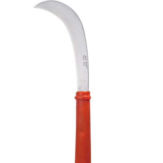 跨境专供农用锰钢椰子刀割水稻割麦塑柄弯刀【延益牌】椰子刀大号