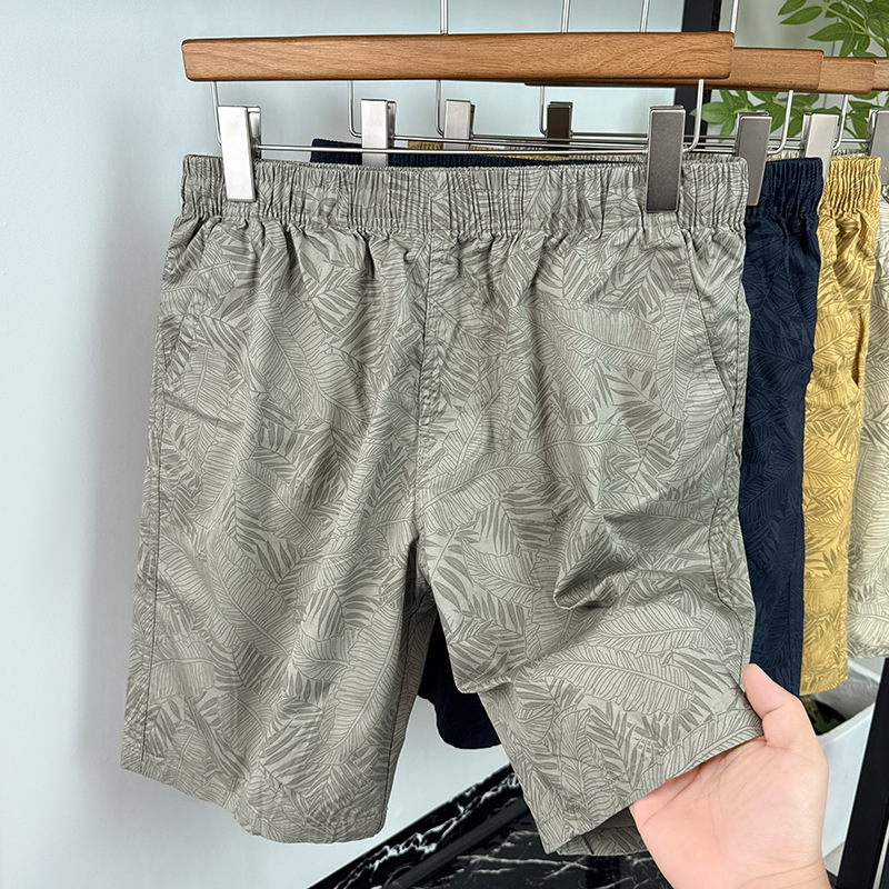 Men's Quick Drying Casual Printed Summer Shorts 100% Long Staple Cotton Thin Summer 2026 New Style_voghion.com