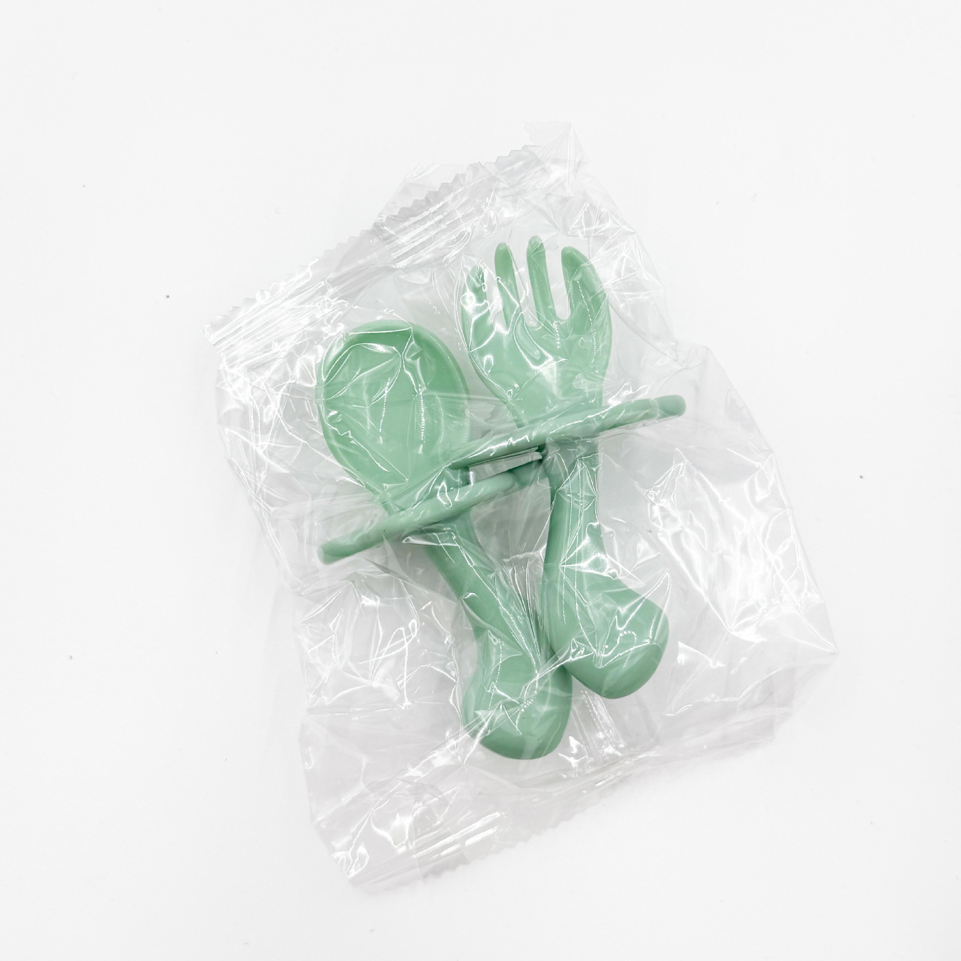 Bebé bebé mango corto nube cuchara tenedor bebé comiendo entrenamiento cuchara tenedor traje anti-estrangulamiento cuchara niños vajilla