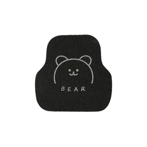 Car floor mat wire ring cartoon bear and rabbit universal single-chip main driver anti-dirty decorative interior car mat rear row foot mat