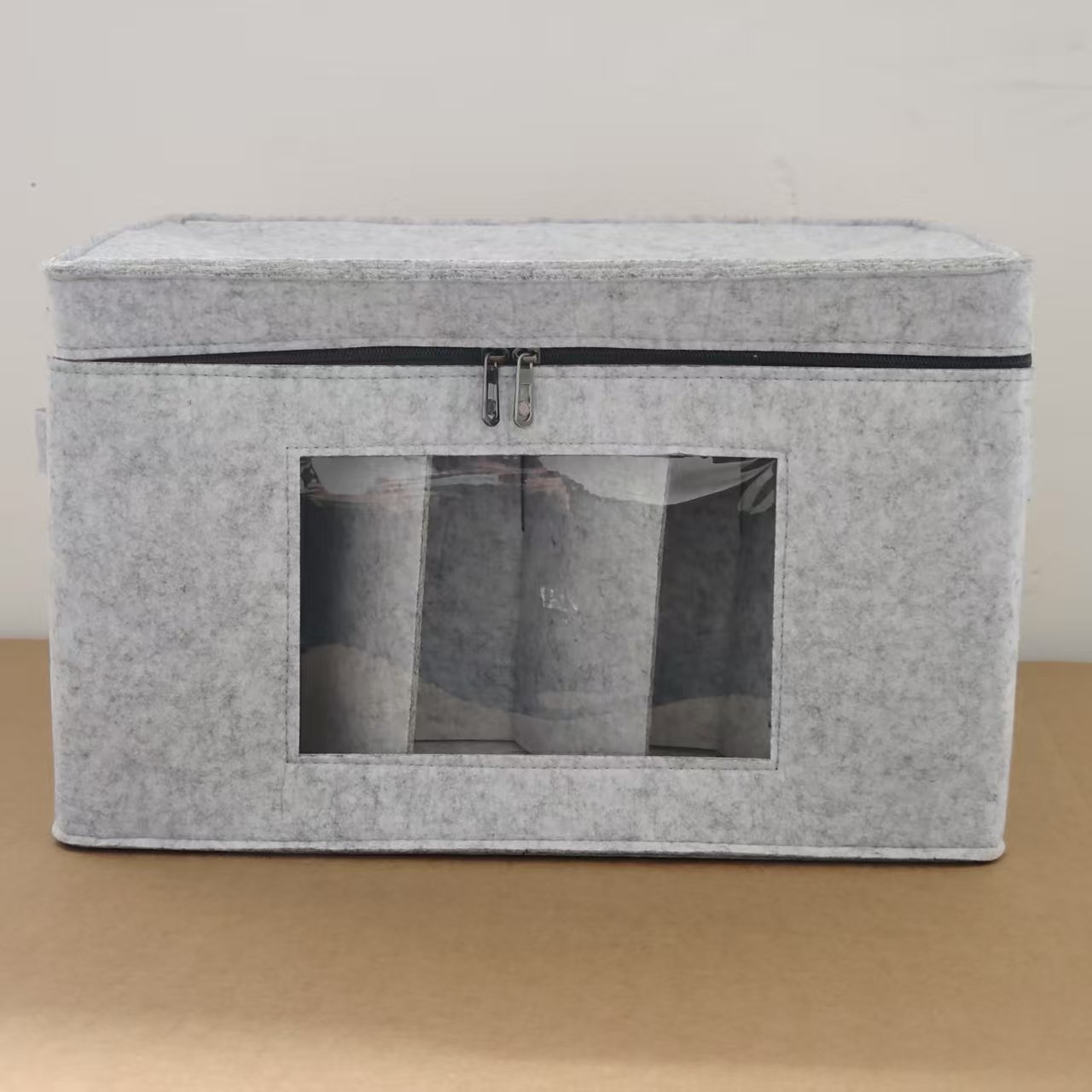 Caja de almacenamiento plegable de tela no tejida, tipo cajón, al por mayor para armario y ropa