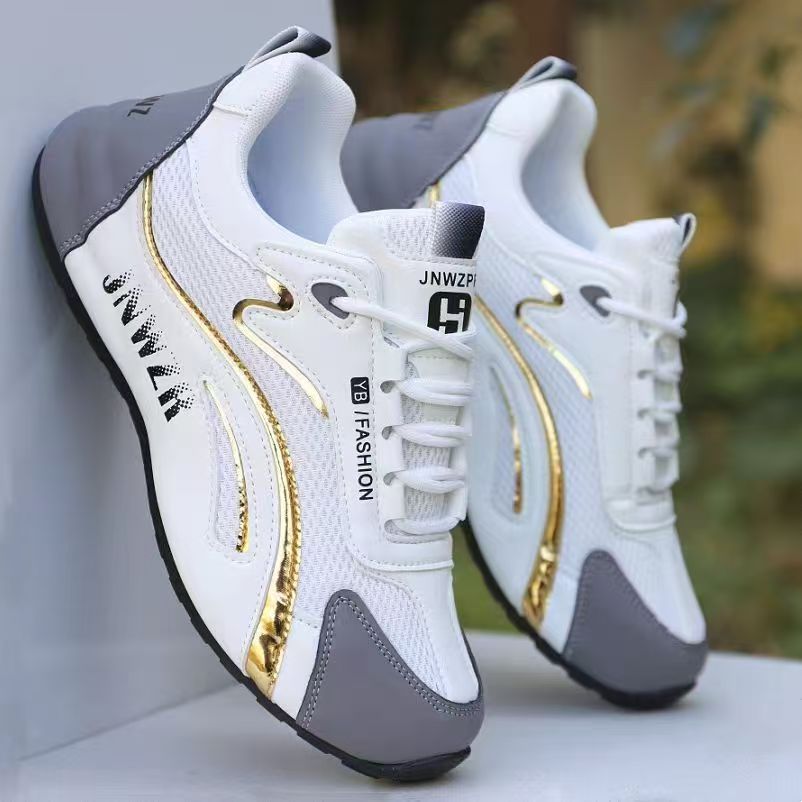 Zapatos de hombre de invierno 2026 nuevos zapatos deportivos ligeros y casuales respirantes antiodores zapatos de malla con suela gruesa zapatos de papá