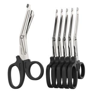 [Factory wholesale] gauze scissors canvas scissors outdoor bandage first aid kit curved head scissors black 15cm19cm