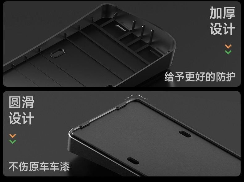 Suitable for Tesla's New Version Model Y/3 Full-Edge License Plate Frame, License Plate Holder, Protective Frame Cover, Modification Accessories Factory