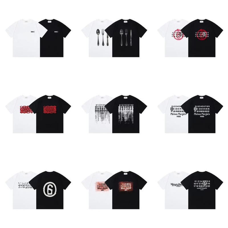 国境を越えたファッションのメイソンmargieraマギラプリントMM6純綿男女同一タイプtシャツの代理|undefined