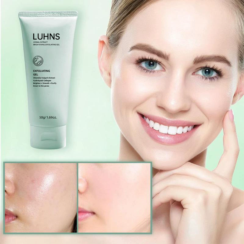 Травяной exfoliating гель, мягкое осветляющее и питательное очищение, 50 г