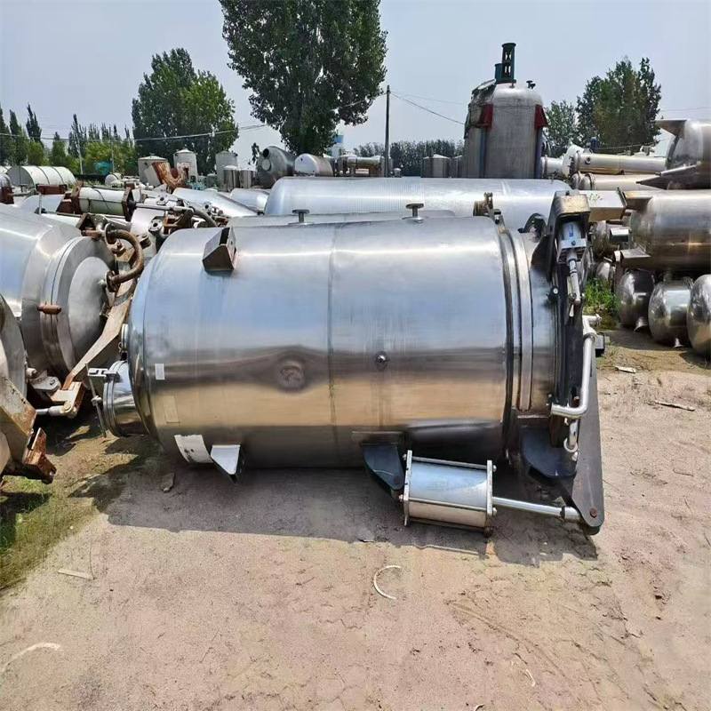 Used 3-Ton Extraction Tank Stainless Steel Straight-Through Rotary Bottom Discharge Double Jacket Steam Heating Filter Tank