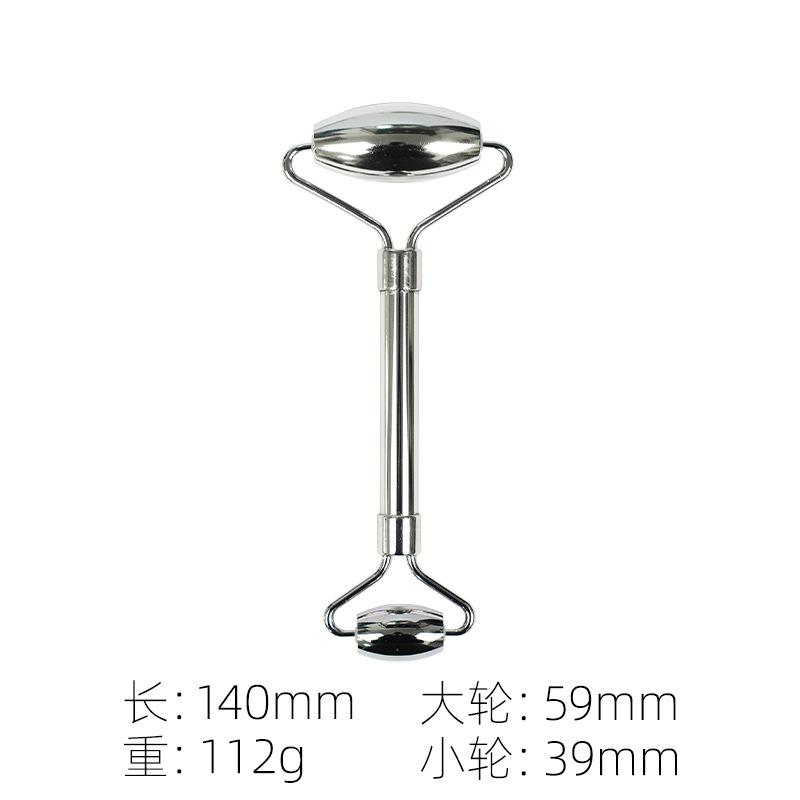 Dispositivo de belleza con rodillo de acero inoxidable para hombres y mujeres, bastón de masaje compacto y práctico, bastón de masaje con rodillo de doble cabezal al por mayor